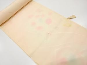 アンティーク　花薬玉模様織り出し　長襦袢地反物